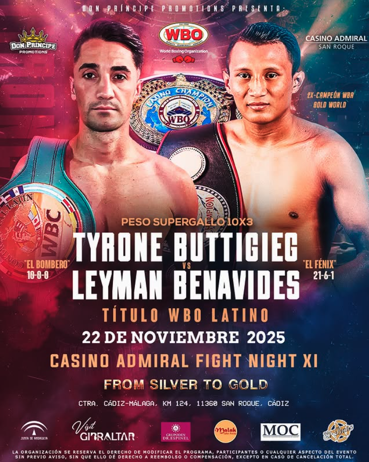 Tyrone Buttigieg vs Leyman Benavides - WBC Latino Title Fight